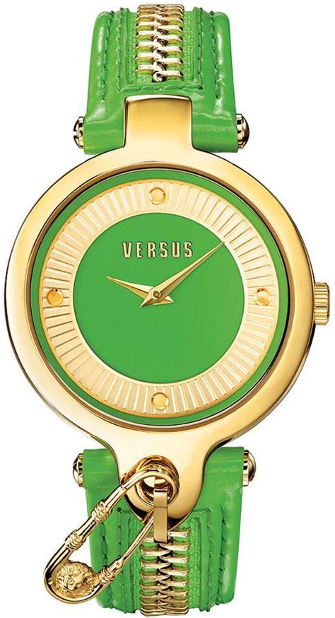 versus by versace women's key biscayne quartz leather strap watch|Versus by Versace Women's 'KEY BISCAYNE II' Quartz .